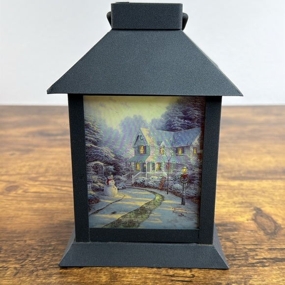 Candle Lantern with Scenic Artwork & Candle Inside - Picture 4 of 10